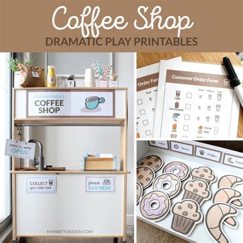 Coffee Shop Dramatic Play Printables